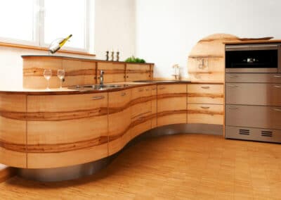 Runde Küche aus Massivholz